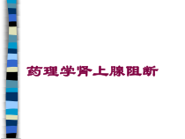 药理学肾上腺阻断培训课件