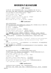 高中英语高考复习句子成分知识讲解