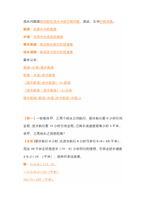 初一数学上册：一元一次方程流水行船问题