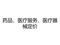药品医疗服务医疗器械定价课件