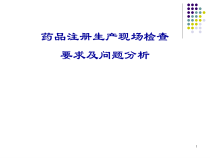 药品注册生产现场检查要求及问题分析-课件