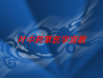 叶中药草医学宣教培训课件