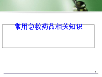 医学课件-常用急救药品相关知识课件