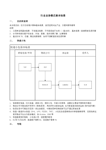 行业业务模式基本场景
