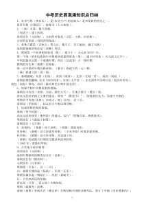 初中历史2023中考复习易混淆知识点归纳