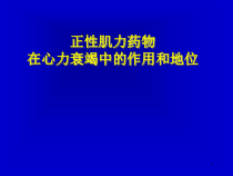 正性肌力药物在心力衰竭中的作用和地位学习课件