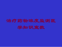 治疗药物浓度监测医学知识宣教培训课件
