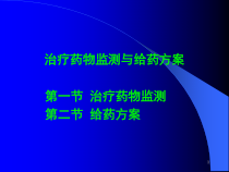 治疗药物监测与给药方案教学课件