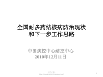 中国耐多药结核病防治规划进展课件