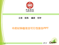 中药材种植项目可行性报告课件