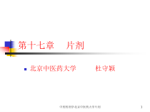 中药药剂学某大学片剂课件