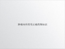 肿瘤内科常用止痛药物知识示范课件
