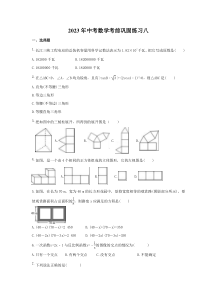 2023年中考数学考前巩固练习八（含答案）