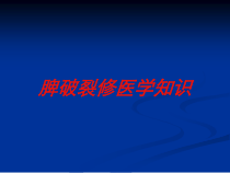 脾破裂修医学知识培训课件