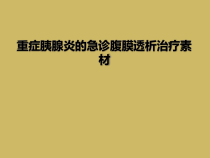 重症胰腺炎的急诊腹膜透析治疗素材课件