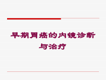 早期胃癌的内镜诊断与治疗培训课件