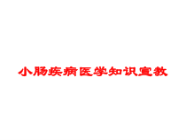 小肠疾病医学知识宣教培训课件