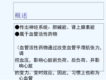 作用于肾上腺素受体的药物的临床应用课件