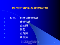 作用于消化系统的药物包括抗消化性溃疡药助消化药止吐药泻药止泻药利胆药课件