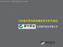 紫竹药业品牌宣传推广分析会课件