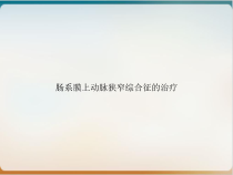 肠系膜上动脉狭窄综合征的治疗优质课件