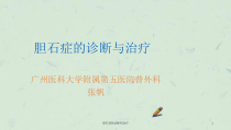 胆石症的诊断和治疗课件