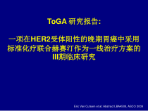 一项在HER2受体阳性晚期胃癌中采用标准化疗联合赫赛汀作为一线治疗方案III期临床研究课件