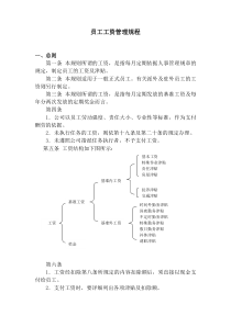 员工工资管理规程