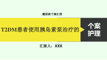 T2DM患者使用胰岛素泵治疗的个案护理课件