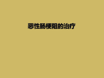 恶性肠梗阻的治疗课件