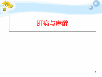 肝病与麻醉医学课件