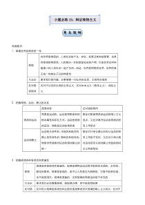 高考政治二轮复习小题必练15 辩证唯物主义 教师版