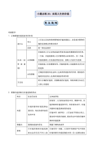 高考政治二轮复习小题必练20 实现人生的价值 教师版