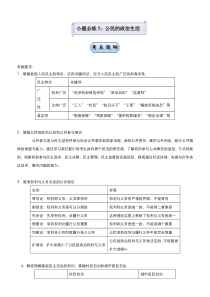 高考政治二轮复习小题必练7 公民的政治生活 教师版