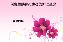 一例急性胰腺炎患者护理查房课件