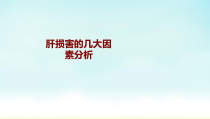 医学肝损害的几大因素分析培训课件