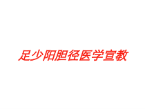 足少阳胆径医学宣教培训课件