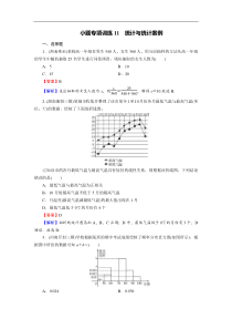 高考数学(理数)二轮复习专题14《小题(12+4)专项》练习11 (含答案详解)