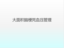 大面积脑梗死血压管理医学课件