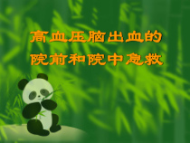 高血压脑出血的院前院内急救课件