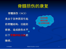脊髓损伤的康复专业培训课件