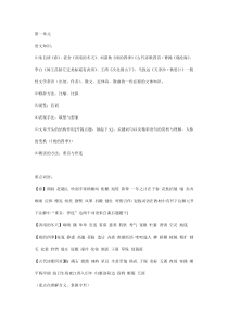 初一语文上册：1-6单元常考知识点总结
