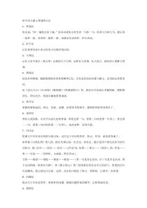 初中语文课文背诵的方法