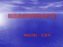 脑出血病的预防及课件