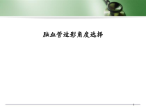 脑血管造影角度选择课件