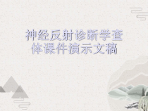 神经反射诊断学查体课件演示文稿