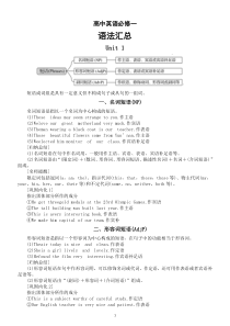 高中英语新人教版必修一语法汇总（一二单元）