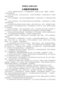 高中政治高考复习选修二《法律与生活》主观题常用答题用语（共45条）
