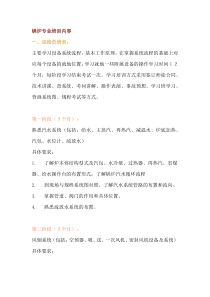 锅炉专业培训内容