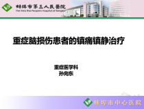 重症脑损伤患者的镇痛镇静治疗课件
